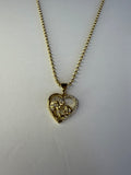 Collar Xuping Cadena Bolitas Baño en Oro 18k Corazón Mamá e Hijo / Xuping Necklace Chain Balls 18k Gold Bath Heart Mom and Son